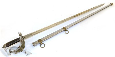 Lot 263 - An Indian Copy of a Victorian Life Guards Sword, with laser etched steel blade, brass and steel...