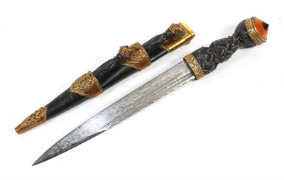 Lot 264 - An Edwardian Ceremonial Dirk to the Highland Light Infantry, the 28.5cm single edge double fullered