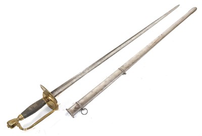 Lot 275 - A George III 1796 Pattern Infantry Officer's Sword, the 82.5cm single edge fullered steel blade...