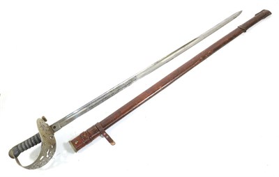 Lot 277 - A George V Heavy Cavalry Officer's Undress Sword, the 88cm single edge fullered steel blade...