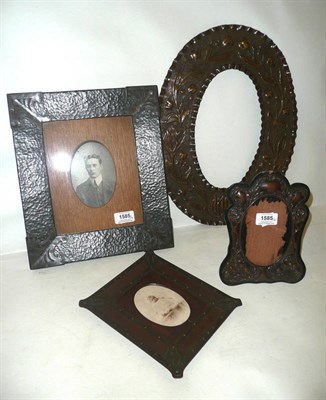 Lot 1585 - A Birmingham Guild of Handicrafts Copper Photograph Frame, by William Perry (1853-1925), of...