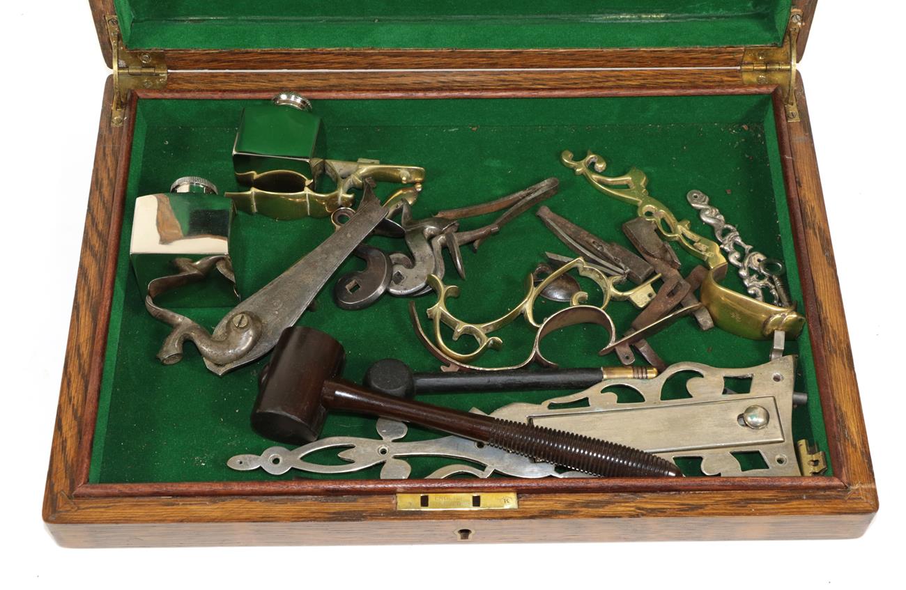 Lot 356 - A Small Collection of Gun Parts and Accessories, including a percussion back action lock, two...