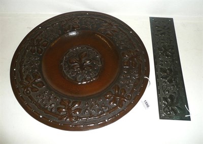 Lot 1590 - A Birmingham Guild of Handicrafts Copper Charger, by William Perry (1853-1925), the centre...