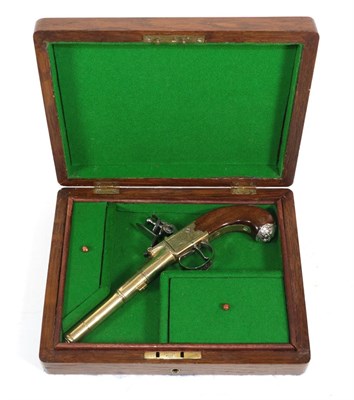 Lot 375 - REGISTERED FIREARMS DEALER ONLY A Modern Working Copy of a ''Queen Anne'' Flintlock Pistol, the...