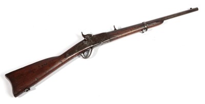 Lot 380 - A US Peabody's 1862 Patent Martini Action Carbine, .50 calibre, the 51cm steel rifled barrel...