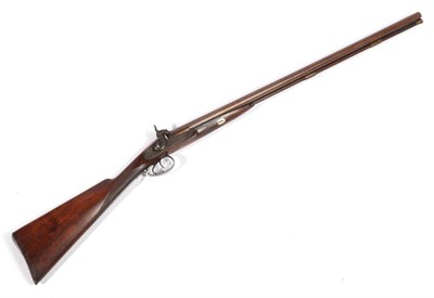 Lot 391 - A 19th Century 16 Bore Side by Side Double Barrel Percussion Sporting Gun by Wil. Holeywell,...