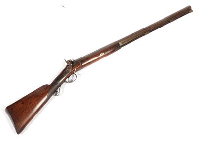 Lot 392 - A 19th Century 7 Bore Single Barrel Percussion Sporting Gun, the 82cm browned steel barrel...