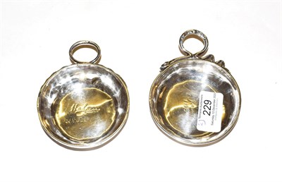 Lot 229 - Two French silver wine tasters,19th century, each of typical form