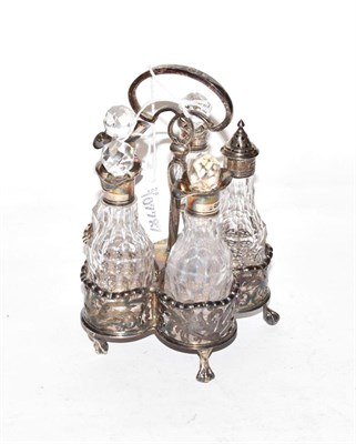 Lot 243 - A Victorian silver cruet, by the Goldsmiths and Silversmiths Co. Ltd., London, 1900, lobed and...