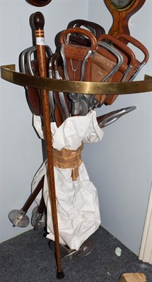 Lot 290 - Eight shooting sticks and a walking cane