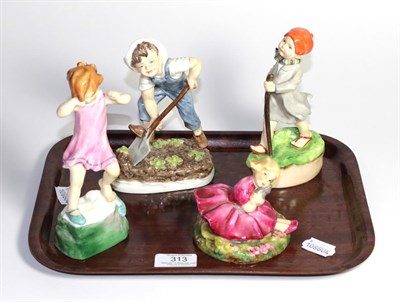 Lot 313 - Three Royal Worcester days of the week figures comprising; Wednesday, Thursday and Saturday...