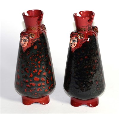 Lot 402 - Royal Doulton two 'Yianyang' vases together with certificates