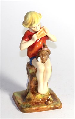 Lot 407 - A Royal Worcester figure of Peter Pan, model no. 3012, modelled by F.Gertner, 20cm high, with...