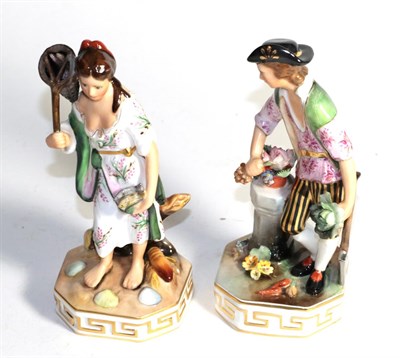 Lot 424 - A pair of Royal Crown Derby figures, Earth and Water, each 18cm high