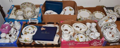 Lot 479 - Six boxes containing a large quantity of Royal Worcester Evesham pattern dinner wares, together...