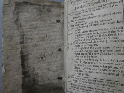 Lot 510 - A collection of miscellaneous books, including 'Pharmacopoeia Londineusis, printed by a well-wisher