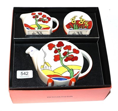 Lot 542 - A boxed Wedgwood 'Bizarre by Clarice Cliff' Bonjour teaset