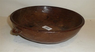 Lot 1642 - A Robert "Mouseman" Thompson Oak Fruit Bowl, with carved mouse signature to the exterior, 25.5cm