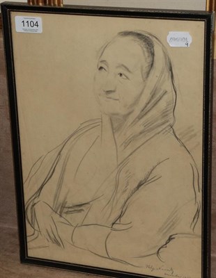 Lot 1104 - Philip Naviasky (1894-1983) Study of an elderly lady wearing a shawl Signed and inscribed...