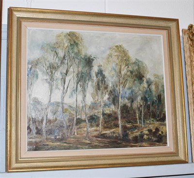 Lot 1121 - Mervyn Griffith Jones (1909-1979), ''Woodland Path'', signed and dated (19)70, oil on canvas,...