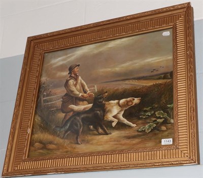 Lot 1143 - Follower of James Hardy Jnr, The young gamekeeper, oil on canvas, 49cm by 59cm