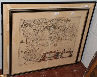 Lot 1155 - Two framed maps, The North Riding of Yorkshire and The Steuartrie of Kircubright (2)