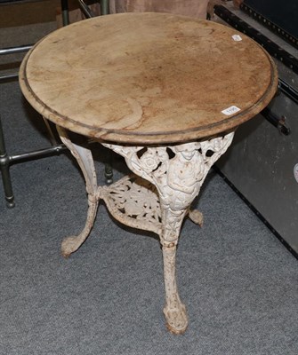 Lot 1195 - A late Victorian cast iron Brittania pub table with circular top