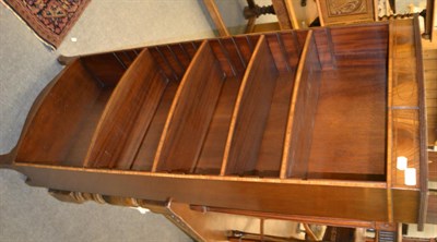 Lot 1288 - An inlaid reproduction mahogany open bookcase, 61cm by 26cm by 155cm