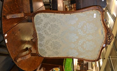 Lot 1293 - A French walnut fire screen