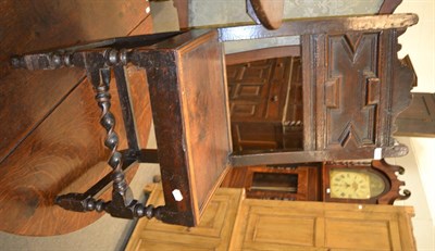 Lot 1294 - A late 17th century geometric moulded plank seated chair
