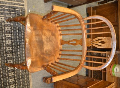 Lot 1312 - A 19th century ash and elm Windsor chair with crinoline stretcher