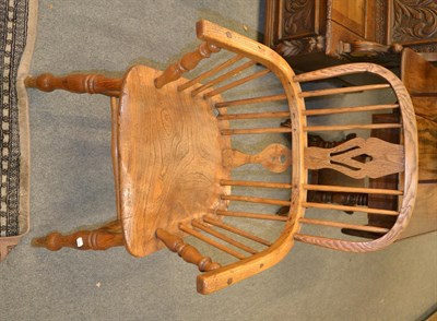 Lot 1314 - A 19th century ash and elm Windsor chair with double stretcher