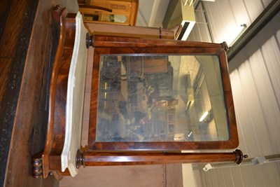 Lot 1337 - A Victorian mahogany marble top toilet mirror