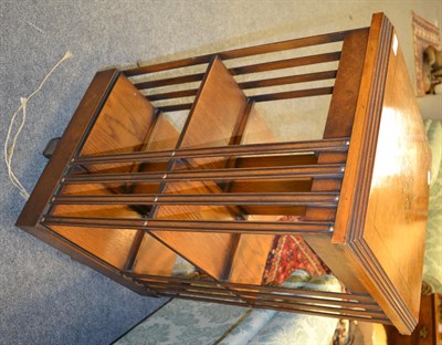 Lot 1401 - A Victorian style burr oak revolving bookcase, 45cm by 45cm by 85cm