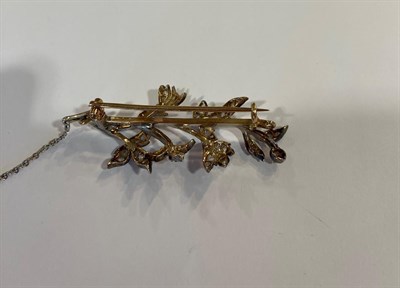 Lot 2204 - A Late 19th Century Diamond Brooch, realistically modelled as a floral spray, set throughout...