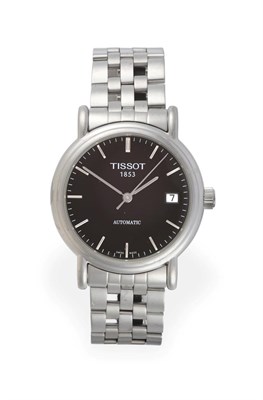 Lot 2211 - A Stainless Steel Automatic Calendar Centre Seconds Wristwatch, signed Tissot, ref: C363/463, circa