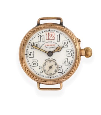 Lot 2225 - An Early 14 Carat Gold Borgel Cased Enamel Dial Wristwatch, signed Anglo Swiss Watch Co,...