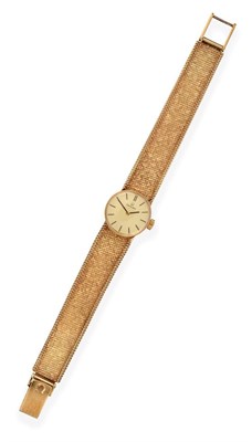 Lot 2231 - A Lady's 9 Carat Gold Wristwatch, signed Omega, 1972, (calibre 485) lever movement signed and...