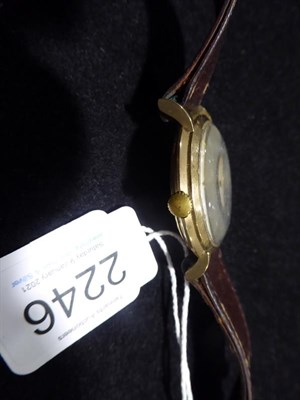 Lot 2246 - A 9 Carat Gold Wristwatch, signed Longines, 1951, (calibre 12.68Z) lever movement signed and...