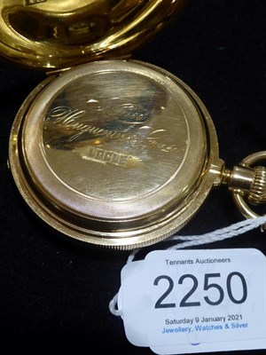 Lot 2250 - A Rare 18 Carat Gold Full Hunter Two-Train Split Seconds Chronograph Pocket Watch with...