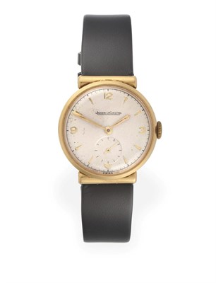 Lot 2260 - An 18 Carat Gold Wristwatch, signed Jaeger LeCoultre, 1951, (calibre P480/C) lever movement...