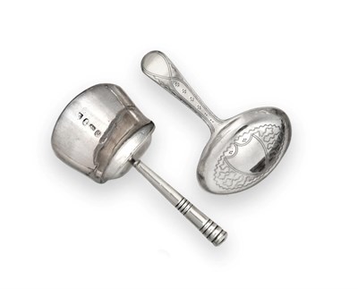 Lot 2289 - Two George III Silver Caddy-Spoons, The First by Joseph Taylor, Birmingham, 1796, The Second...