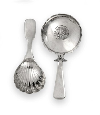 Lot 2293 - A George III Silver Caddy-Spoon and a George IV Silver Caddy-Spoon, The First by Thomas...