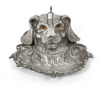 Lot 2297 - A Victorian Silver Plate Inkwell, by Elkington and Co., Birmingham, Possibly 1886, modelled as...