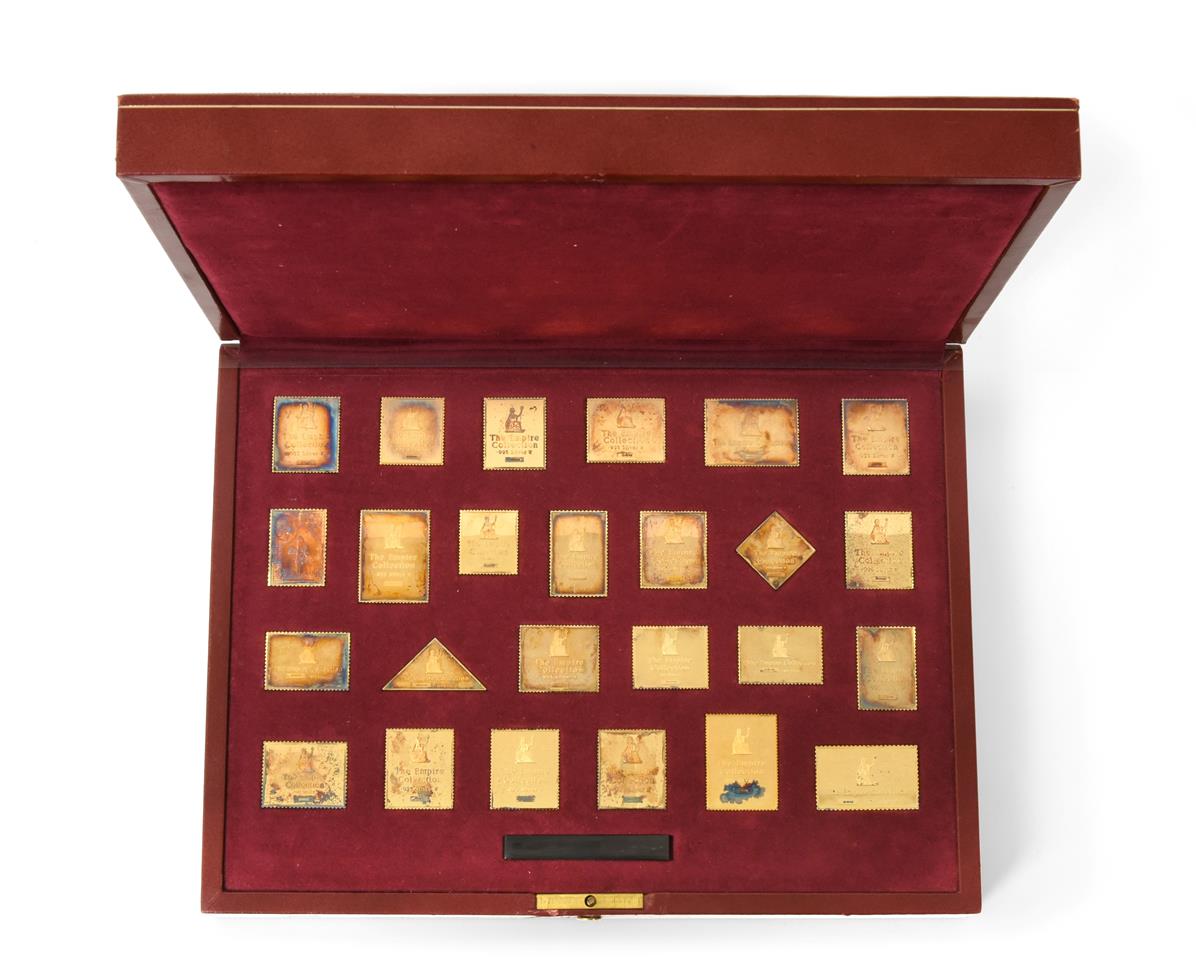 Lot 2337 - 'The Empire Collection', A Set of Twenty-Five Elizabeth II Silver-Gilt Replica Stamps, by...