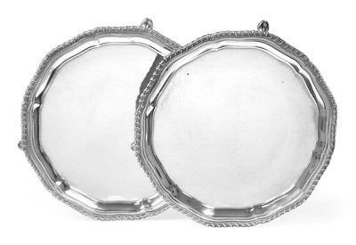 Lot 2356 - Two Elizabeth II Silver Waiters, by Garrard and Co. Ltd., London, One 1961 and One 1962, each...