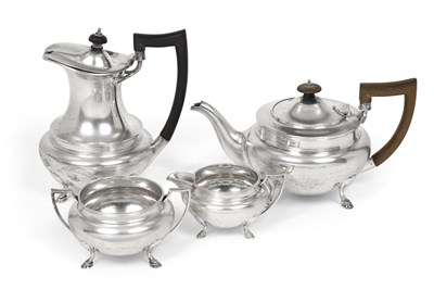 Lot 2360 - A Four-Piece George V Silver Tea-Service, by Walter Latham and Son, Sheffield, 1922, each piece...