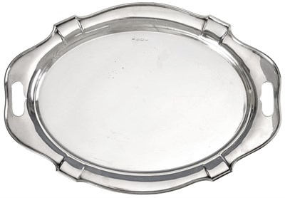 Lot 2361 - A George V Silver Tray, by J. B. Chatterley and Sons Ltd., Birmingham, Probably 1912, shaped...