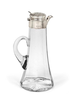 Lot 2370 - An Edward VII Silver-Mounted Glass Claret-Jug, by William Devenport, Birmingham, 1905, the...