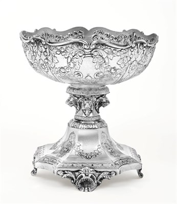 Lot 2382 - A George V Silver Dessert-Stand, by Birch and Gaydon, London, 1917, the bowl tapering and on shaped